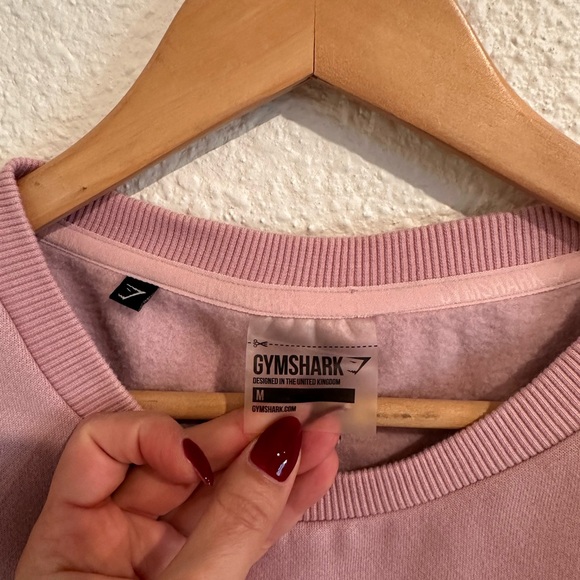 Gymshark Women's Pink Logo Crop Sweatshirt - Picture 4 of 4